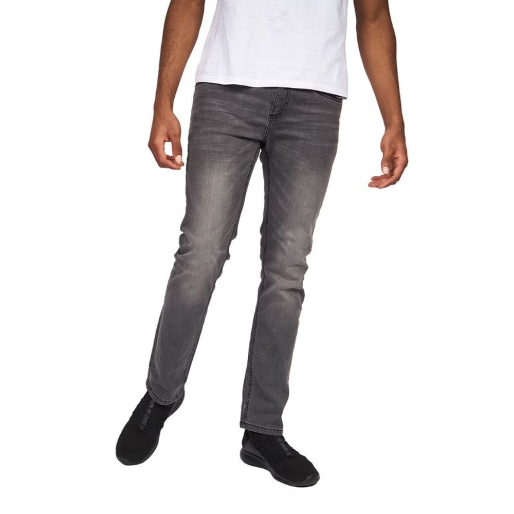 Crosshatch Mens Svelte Stretch Jeans / Grey Wash